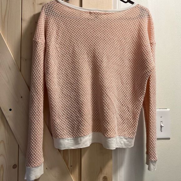 YA Los Angeles || Peach Net Lightweight Long Sleeve Woman’s Summer Spring Attire - Picture 5 of 5